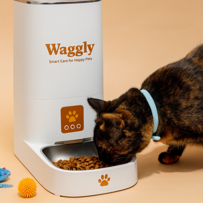 Waggly 4L Wi-Fi Automatic Pet Feeder - App + Camera